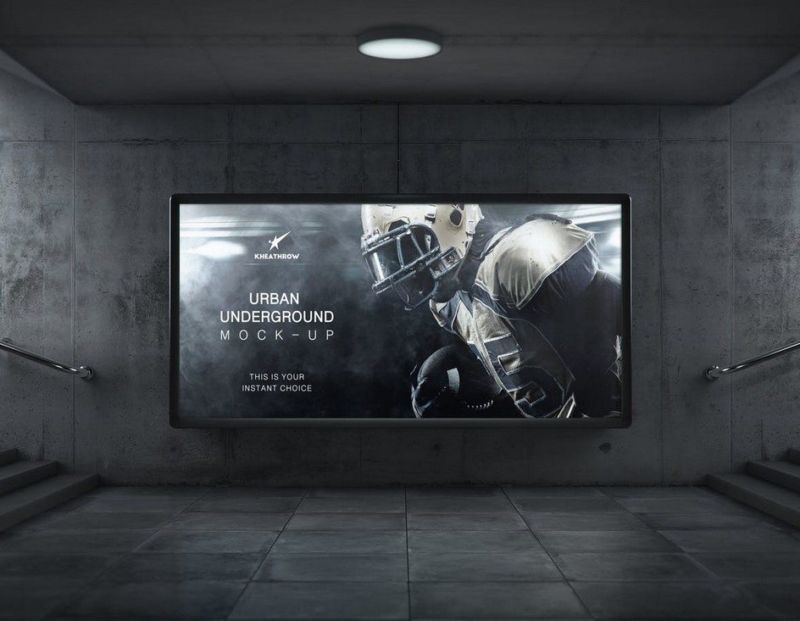 Реклама на лайтбоксах в переходах метро