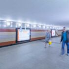 Кристалайт на станции метро 